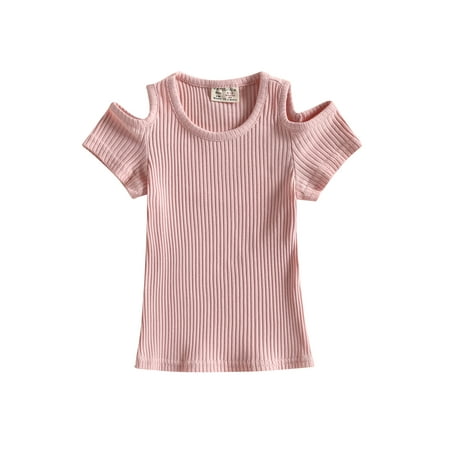 Casual Shirts for Toddler Baby Girls Cold Shoulder Short Sleeve Round Neck Knitting Casual Cutout Summer Tops
Casual Shirts for Toddler Baby Girls Cold Shoulder Short Sleeve Round Neck Knitting Casual Cutout Summer Tops