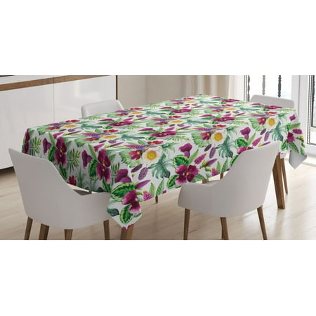 Orchids Tablecloth Aquarelle Artwork Print Composition with Calla Lily Orchid and Monstera Leaves Rectangular Table Cover for Dining Room Kitchen 60 X 84 Inches Multicolor by Ambesonne
Orchids Tablecloth Aquarelle Artwork Print Composition with Calla Lily Orchid and Monstera Leaves Rectangular Table Cover for Dining Room Kitchen 60 X 84 Inches Multicolor by Ambesonne