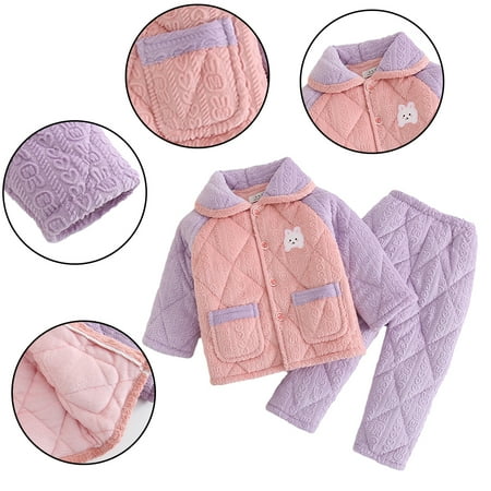 KYAIGUO Kids Girls 2 Piece Plush Pajama Set Toddler Fleece Flannel Pjs Loungewear with Buttons Long Sleeve Matching Sleepwear Set
KYAIGUO Kids Girls 2 Piece Plush Pajama Set Toddler Fleece Flannel Pjs Loungewear with Buttons Long Sleeve Matching Sleepwear Set