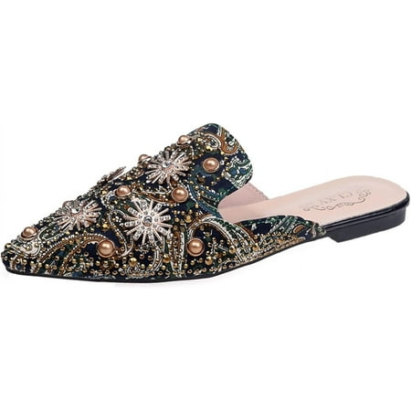 HOLXI 2024 Women s Rhinestone Flat Mules Fashionable Pointed Toe Slip On Anti slip Shoes Versatile Daily Wear Flats
HOLXI 2024 Women s Rhinestone Flat Mules Fashionable Pointed Toe Slip On Anti slip Shoes Versatile Daily Wear Flats