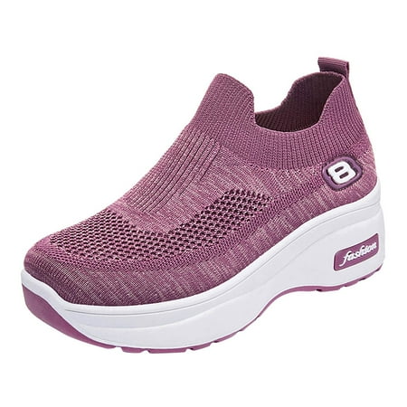 Flat Heel Textile Flying Weaving Women s Shoes For Daily Sports And Leisure Women s Shoes Sneakers