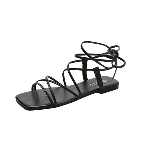 Summer Savings Clearance! PEZHADA Womens Sandals Slippers for Women Fashion Roman Shoes Square Head Slippers Cross Strap Flat Sandals Black
Summer Savings Clearance! PEZHADA Womens Sandals Slippers for Women Fashion Roman Shoes Square Head Slippers Cross Strap Flat Sandals Black