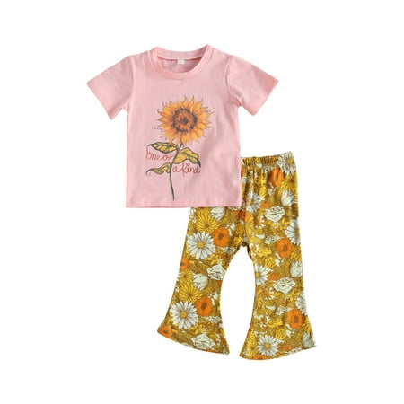 Ma&Baby Toddler Baby Girl Sunflower Short Sleeve T-Shirt Tops Flared Bell-Bottom Pants Set 1-6 Years
Ma&Baby Toddler Baby Girl Sunflower Short Sleeve T-Shirt Tops Flared Bell-Bottom Pants Set 1-6 Years