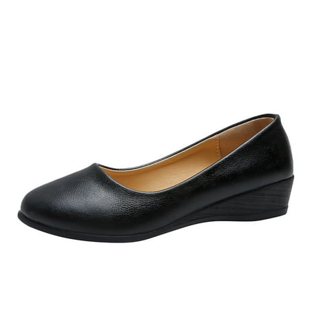 Middle Heels for Women Fashion Spring And Summer Women Single Shoes Wedge Heel Round Toe Medium Heel Shallow Mouth PU Dress Sandals for Women Black
Middle Heels for Women Fashion Spring And Summer Women Single Shoes Wedge Heel Round Toe Medium Heel Shallow Mouth PU Dress Sandals for Women Black
