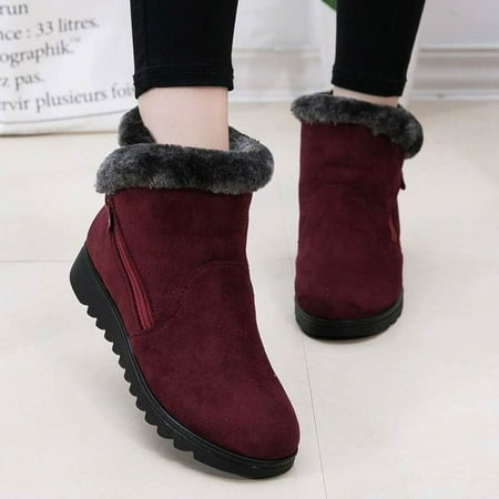 snow boots women flat with warm Fur suede wedge ankle boot women casual shoes zipper footwear plus size black red shoes
snow boots women flat with warm Fur suede wedge ankle boot women casual shoes zipper footwear plus size black red shoes