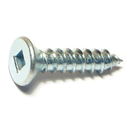 #12 x 1 Zinc Plated Steel Square Drive Flat Head Sheet Metal Screws SMSFLS-191