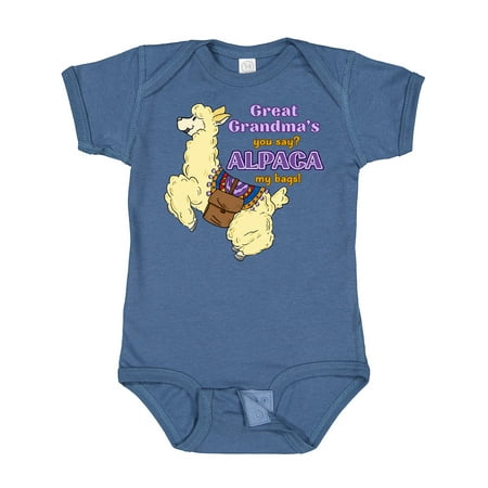 Inktastic Cute Jumping Alpaca-Great Grandma s You Say ALPACA My Bags! Gift Baby Boy or Baby Girl Bodysuit
Inktastic Cute Jumping Alpaca-Great Grandma s You Say ALPACA My Bags! Gift Baby Boy or Baby Girl Bodysuit