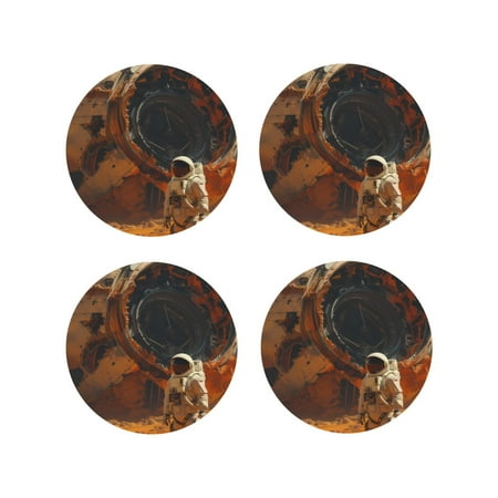 Matuu Astronaut Exploring Mars for Cup Coasters Set of 4 Leather Coasters Desk Coasters for Office Measures 4” x 4”-Round Shape
Matuu Astronaut Exploring Mars for Cup Coasters Set of 4 Leather Coasters Desk Coasters for Office Measures 4” x 4”-Round Shape