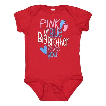 Inktastic Pink or Blue Big Brother Loves You Footprints and Heart Gift Baby Boy Bodysuit
Inktastic Pink or Blue Big Brother Loves You Footprints and Heart Gift Baby Boy Bodysuit