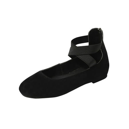 Eloshman Ladies Casual Shoe Non-slip Flats Zip Up Flat Shoes Ballets Slip Resistant Comfort Mary Jane Soft Black 7.5
Eloshman Ladies Casual Shoe Non-slip Flats Zip Up Flat Shoes Ballets Slip Resistant Comfort Mary Jane Soft Black 7.5