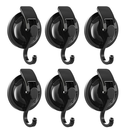 Suction Cup Hooks (6Pack) - Powerful Vacuum Suction Cup Hooks Heavy Duty Organizer for Kitchen Bathroom Restroom Shower - Black
Suction Cup Hooks (6Pack) - Powerful Vacuum Suction Cup Hooks Heavy Duty Organizer for Kitchen Bathroom Restroom Shower - Black