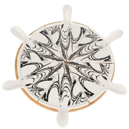 Premium Pizza Plate Set Unique Large Ceramic Triangle Pizza Pie Dessert Plate