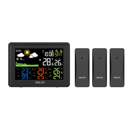 Goorabbit Home Weather Station & Indoor Outdoor Thermometer With 3 Wireless Remote Sensors Atomic Alarm Clock Backlight Humidity Monitor Weather Forecast & Digital Weather Station
Goorabbit Home Weather Station & Indoor Outdoor Thermometer With 3 Wireless Remote Sensors Atomic Alarm Clock Backlight Humidity Monitor Weather Forecast & Digital Weather Station