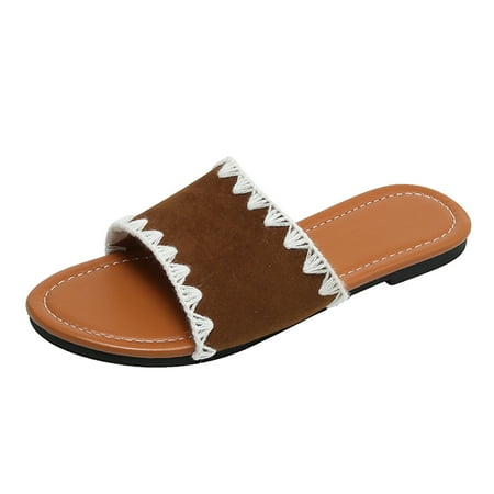 KI-8jcuD Women S Sandals Women Sandals Round Toe Open Toe Slippers Fashionable Summer New Pattern Flat Comfortable Non Slip Shoes Open Toe Sandals for Brown7.5
KI-8jcuD Women S Sandals Women Sandals Round Toe Open Toe Slippers Fashionable Summer New Pattern Flat Comfortable Non Slip Shoes Open Toe Sandals for Brown7.5