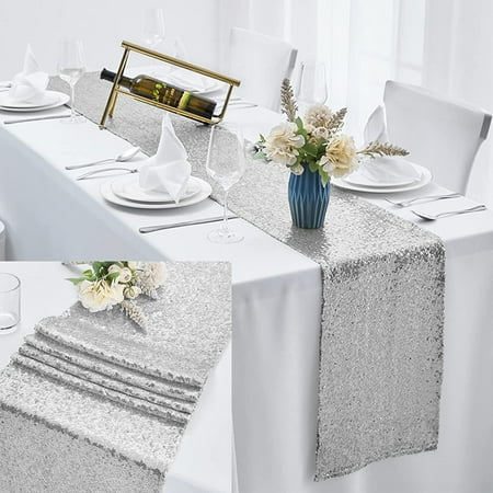 12 x 72 inches Sequin Table Runner Glitter Table Runner Tablecloth for Birthday Party Supplies Wedding Holiday Decorations
12 x 72 inches Sequin Table Runner Glitter Table Runner Tablecloth for Birthday Party Supplies Wedding Holiday Decorations