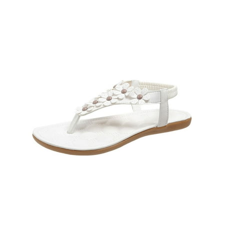 Daeful Ladies Thong Sandals Summer Flip Flops Bohemian Flat Sandal Non-Slip Beach Casual Shoes Womens Comfort White 7
Daeful Ladies Thong Sandals Summer Flip Flops Bohemian Flat Sandal Non-Slip Beach Casual Shoes Womens Comfort White 7