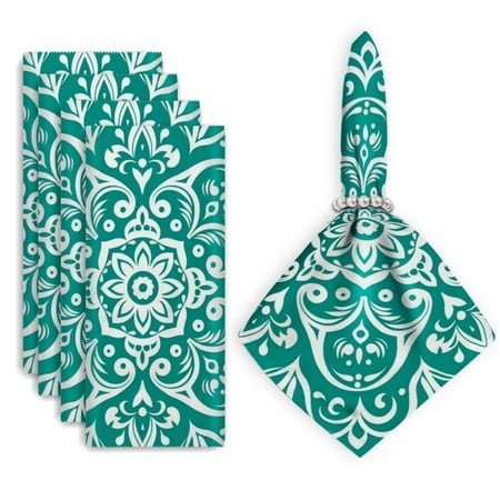 Bahomeck Napkins Set Of 4 Reusable Washable Square Fabric Dining Table Napkins Weddings Party Dinner Decor 18*18 Inch Mandala On Turquoise Background
Bahomeck Napkins Set Of 4 Reusable Washable Square Fabric Dining Table Napkins Weddings Party Dinner Decor 18*18 Inch Mandala On Turquoise Background