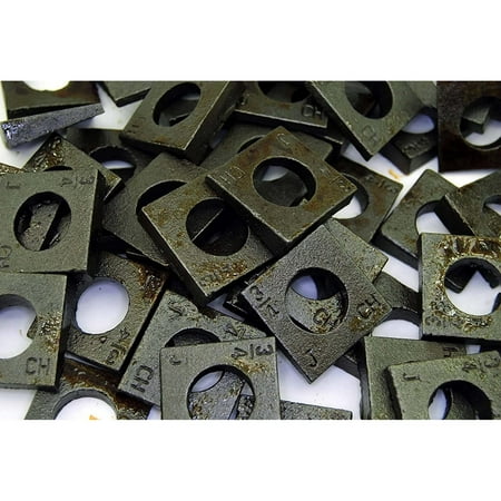 (50) Malleable 3/4 Square Bevel Washers I-Beam Flange Wedge