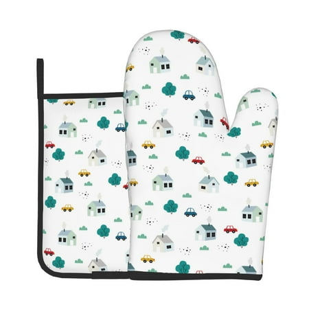 Jgfou Cartoon House Car Pattern Oven Mitts and Pot Holders Sets Heat Resistant Oven Mittens Soft Lining Extra Thicken Long Kitchen Cotton Oven Glove for Cooking
Jgfou Cartoon House Car Pattern Oven Mitts and Pot Holders Sets Heat Resistant Oven Mittens Soft Lining Extra Thicken Long Kitchen Cotton Oven Glove for Cooking