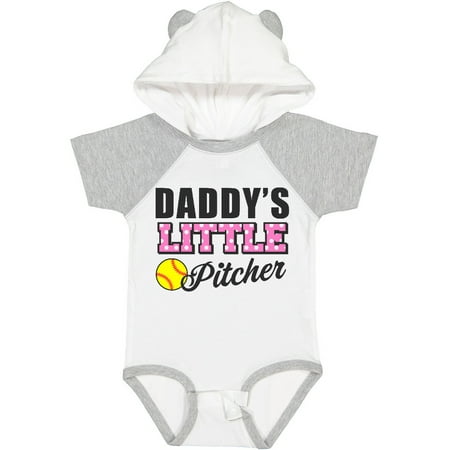 Inktastic Daddys Little Pitcher Softball Gift Baby Girl Bodysuit