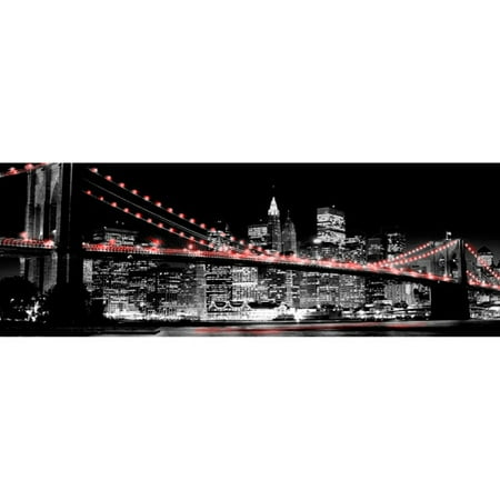 Red Brooklyn Bridge II Wall Art