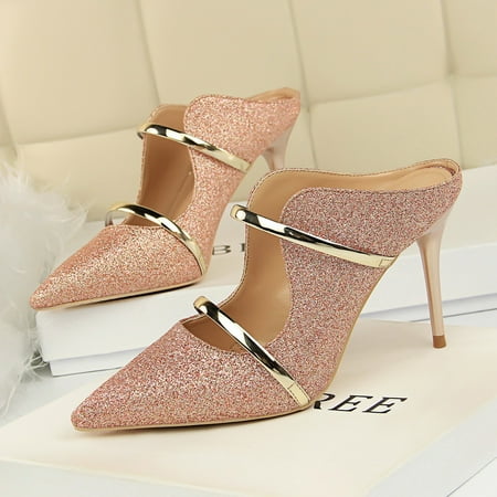 Women‘s Pointed Toe High Stiletto Heel Pumps Glitter Metal Decor Breathable Women‘s Dress Shoes
Women‘s Pointed Toe High Stiletto Heel Pumps Glitter Metal Decor Breathable Women‘s Dress Shoes
