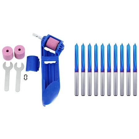 2-12.5mm Drill Bit Sharpener Corundum Grinding Wheel Portable Powered Tool with 10Pcs Straight Groove 60 Degree V Bits
2-12.5mm Drill Bit Sharpener Corundum Grinding Wheel Portable Powered Tool with 10Pcs Straight Groove 60 Degree V Bits