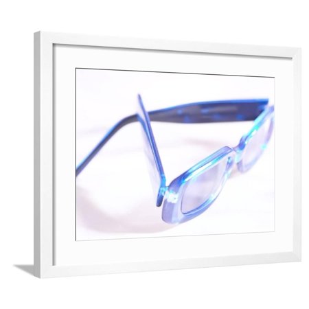 Close Up of Eyeglasses Framed Print Wall Art