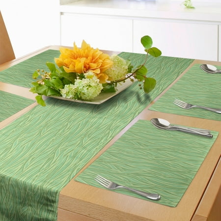 Moss Green Table Runner & Placemats Pastel Freshness of the Grasses Exotic Jungle Smoothly Repeated Pattern of Art Set for Dining Table Placemat 4 pcs + Runner 12 x72 Pale Green by Ambesonne
Moss Green Table Runner & Placemats Pastel Freshness of the Grasses Exotic Jungle Smoothly Repeated Pattern of Art Set for Dining Table Placemat 4 pcs + Runner 12 x72 Pale Green by Ambesonne