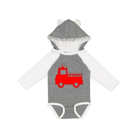 Inktastic Red Fire Engine Gift Baby Boy or Baby Girl Long Sleeve Bodysuit