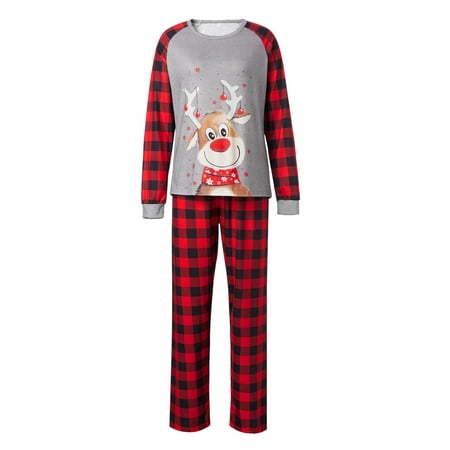 Amuver Family Matching Christmas Pajamas Baby Romper/Cartoon Elk Print Long Sleeve Tops + Plaid Long Pants Sleepwear Set
Amuver Family Matching Christmas Pajamas Baby Romper/Cartoon Elk Print Long Sleeve Tops + Plaid Long Pants Sleepwear Set