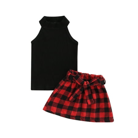 LSFYSZD Baby Girls Short Skirt Suit Summer Solid Color Sleeveless Tops Plaid Short Skirt Clothes Set
LSFYSZD Baby Girls Short Skirt Suit Summer Solid Color Sleeveless Tops Plaid Short Skirt Clothes Set