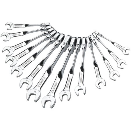 Westward Ratcheting Wrench Set, Twister, Chrome Vanadium Steel, 10M997