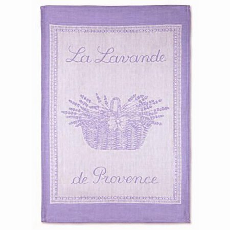 Coucke La Lavande de Provence French Jacquard Dish Towel - Lilac