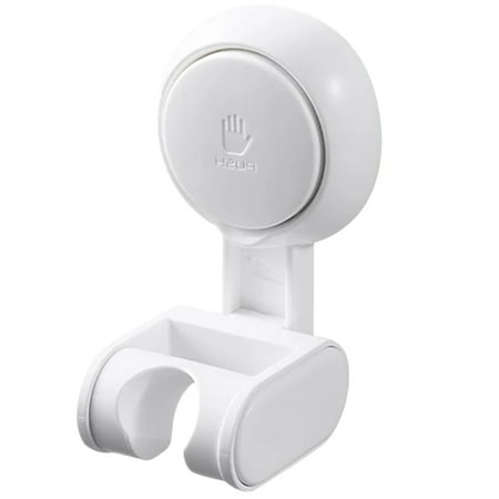 Hemoton Wall Mounted Adjustable Suction Bracket Bathroom Shower Head Sucking Holder