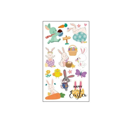 Easter Ornaments 1 Sheet Easter Sticker Body Temporary Art Painting Easter Eggs Carrot Rabbit Decorations Design For Easter Party Favors
Easter Ornaments 1 Sheet Easter Sticker Body Temporary Art Painting Easter Eggs Carrot Rabbit Decorations Design For Easter Party Favors