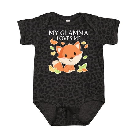 Inktastic My Glamma Loves Me- Little Fox Gift Baby Boy or Baby Girl Bodysuit