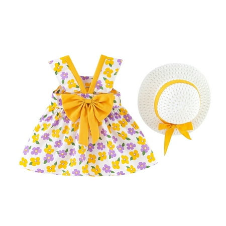Hunpta Toddler Girls Sleeveless Bowknot Dresses Infant Floral Printed Princess Dress Hat Outfits
Hunpta Toddler Girls Sleeveless Bowknot Dresses Infant Floral Printed Princess Dress Hat Outfits