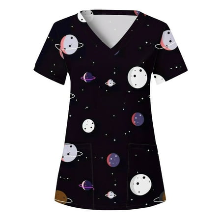 Women Scrubs Top Nurses Clothing Working Uniform Top Care Workwears V-Neck Short Sleeve Top Printed T-Shirt Fashion Top
Women Scrubs Top Nurses Clothing Working Uniform Top Care Workwears V-Neck Short Sleeve Top Printed T-Shirt Fashion Top