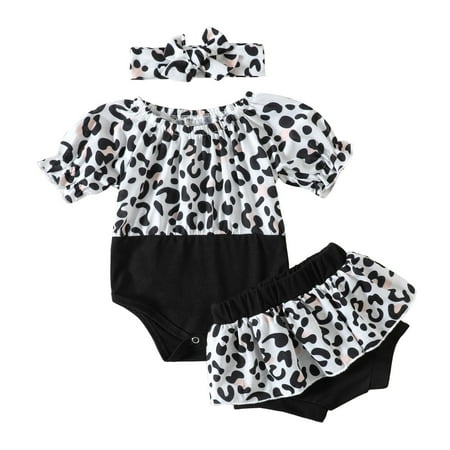 Baby Girl Clothes Set Cute Leopard Printed Romper Ruffle Shorts Headband Set Summer Outfits Baby Fashion Dailywear Child Clothing
Baby Girl Clothes Set Cute Leopard Printed Romper Ruffle Shorts Headband Set Summer Outfits Baby Fashion Dailywear Child Clothing