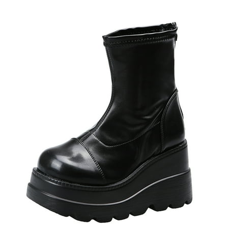 Hvyesh Women Platform Low Heel Lug Sole Chelsea Fashion Ankle Bootie Fashion Ankle Boots Comfortable Chunky Platform Heel Round Toe Booties
Hvyesh Women Platform Low Heel Lug Sole Chelsea Fashion Ankle Bootie Fashion Ankle Boots Comfortable Chunky Platform Heel Round Toe Booties
