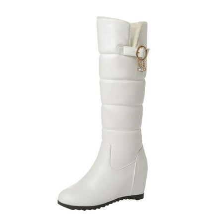 Mackneog Ladies Solid Color Belt Buckle Cotton Boots Plush Wedge Heel Thick Soled Long Boots Gift on Clearance
Mackneog Ladies Solid Color Belt Buckle Cotton Boots Plush Wedge Heel Thick Soled Long Boots Gift on Clearance