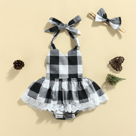 NIUREDLTD Baby Girls Plaid Spring Summer Sleeveless Romper Bodysuit Headbands Clothes
NIUREDLTD Baby Girls Plaid Spring Summer Sleeveless Romper Bodysuit Headbands Clothes