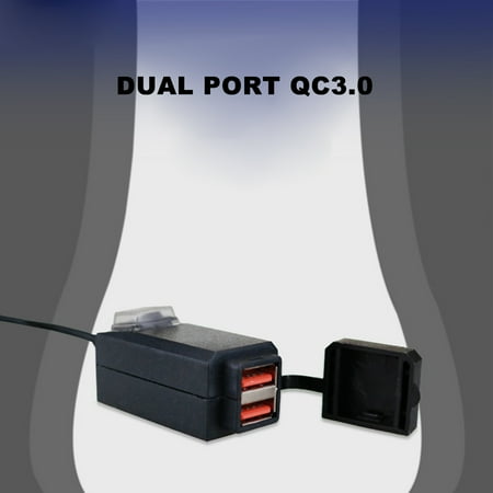 XWQ Universal Dual USB Ports Motorcycle Mount Phone Charger Power Supply Adapter