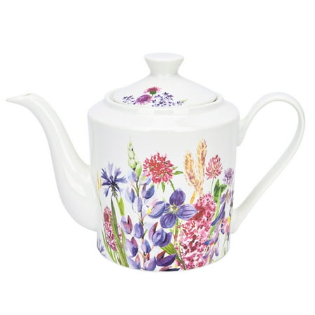 Bone China Teapot Floral Teapot 1.15-qt. (1.1 L) Lavender Meadow Tea Pot Tea Brewer for Tea or Coffee Tea Kettle Kitchen Tea Pot
Bone China Teapot Floral Teapot 1.15-qt. (1.1 L) Lavender Meadow Tea Pot Tea Brewer for Tea or Coffee Tea Kettle Kitchen Tea Pot
