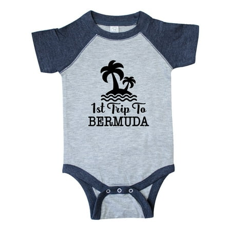 Inktastic First Trip to Bermuda Vacation Gift Baby Boy or Baby Girl Bodysuit