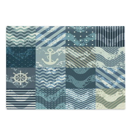 Nautical Cutting Board Marine Theme Wave Patterns in Patchwork Style Boxes Squares Striped Anchor Print Decorative Tempered Glass Cutting and Serving Board Large Size Blue Beige by Ambesonne
Nautical Cutting Board Marine Theme Wave Patterns in Patchwork Style Boxes Squares Striped Anchor Print Decorative Tempered Glass Cutting and Serving Board Large Size Blue Beige by Ambesonne