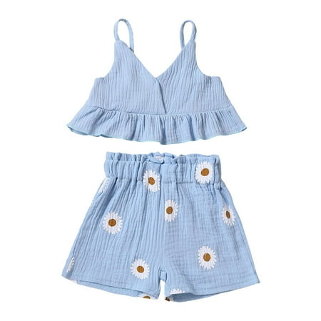 Toddler Girls Sleeveless Summer Halter Top Floral Printed Shorts 2PCS Outfits Clothes Set Children Baby Fashion Dailywear Child Clothing
Toddler Girls Sleeveless Summer Halter Top Floral Printed Shorts 2PCS Outfits Clothes Set Children Baby Fashion Dailywear Child Clothing