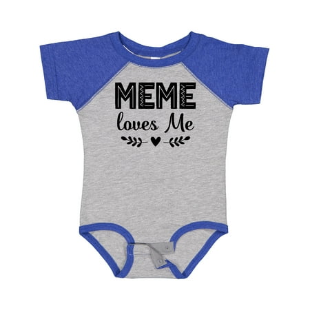 Inktastic Meme Loves Me Baby Clothes Gift Baby Girl Bodysuit