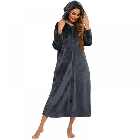 Women Fleece Hooded Bathrobe - Plush Long Robe S-2XL
Women Fleece Hooded Bathrobe - Plush Long Robe S-2XL